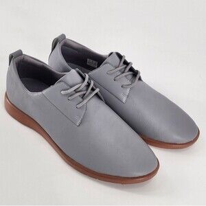 Ponto Men The Pacific Nimbus Grey Leather Shoes Size 11